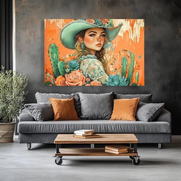 Cowgirl in Bloom (Without frame)
