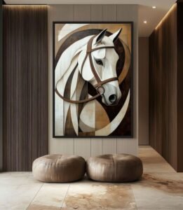 تابلوه حصان أبيض