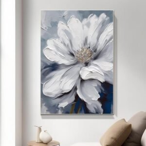 تابلوه ورد أبيض