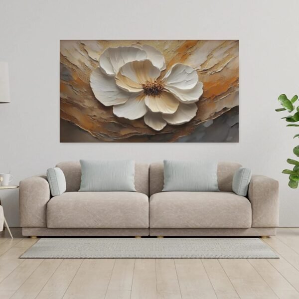 White Rose on Wood (Without frame)