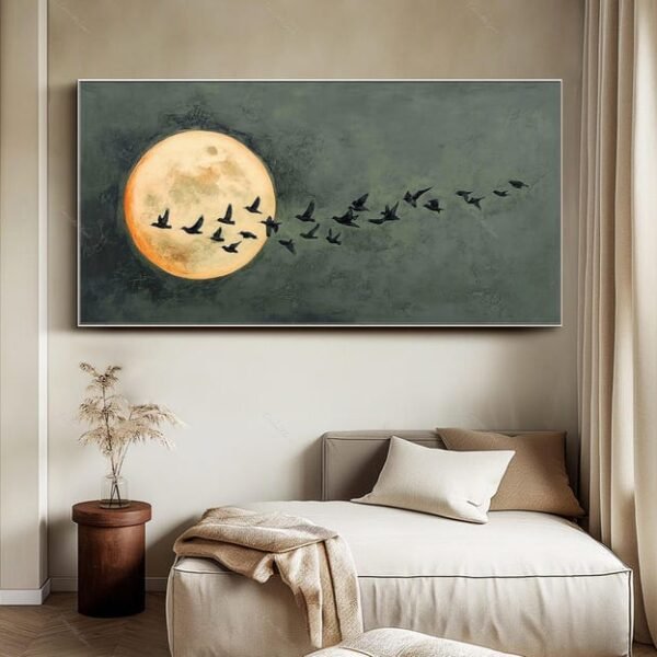Birds to the Moon (With frame)